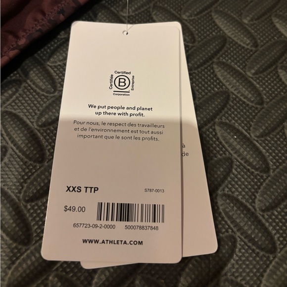 NWT ATHLETA Clean Medium Bikini Bottom IN Camo Flora Decadent Chocolate XXS - Picture 5 of 10